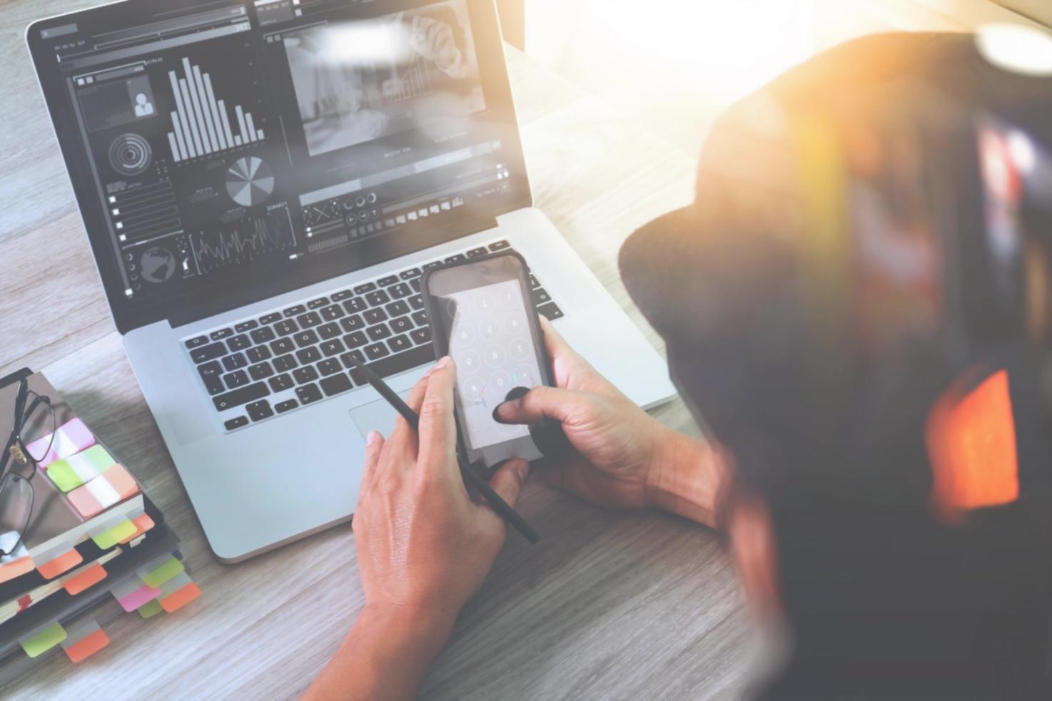 Custom mobile development workspace showing project planning and technical implementation